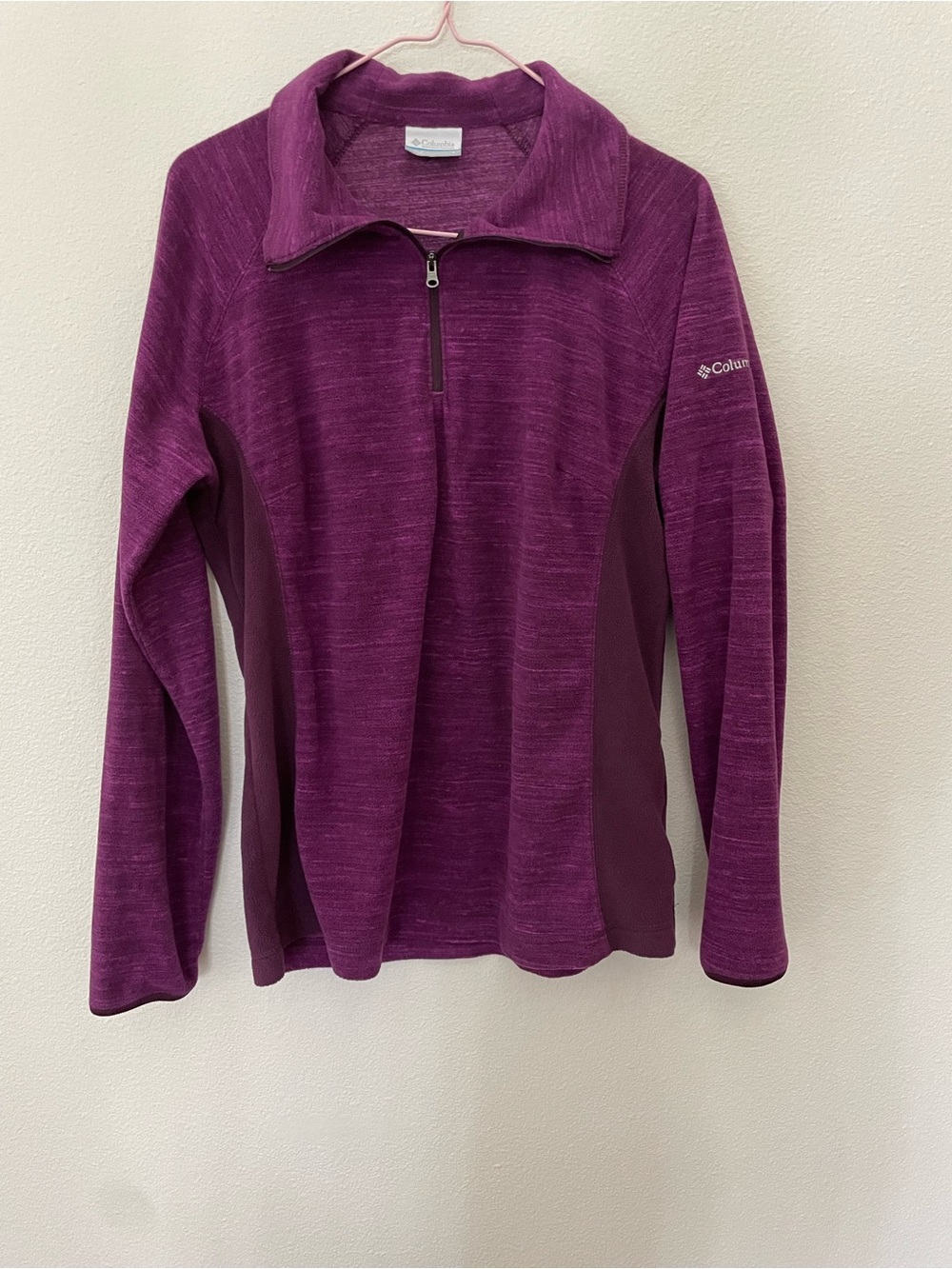Columbia Women's Deep Plum Quarter-Zip Fleece Pullover